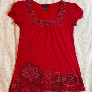Style & co.‎ Red patterned top